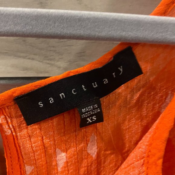 NWT Sanctuary Orange Sleeveless Top Size XS - Picture 5 of 5